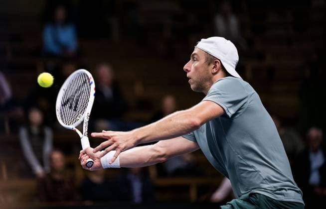 251013 Tallon Griekspoor of the Netherlands competes in a men s singles tennis match during day 1 of the ATP 250 Nordic Open on October 13, 2025 in Stockholm Photo Emma Wallskog BILDBYRAN COP 320 EW0577 tennis nordic open nordic open 2024 bbeng  Copyright: EMMAxWALLSKOG BB251013EW022