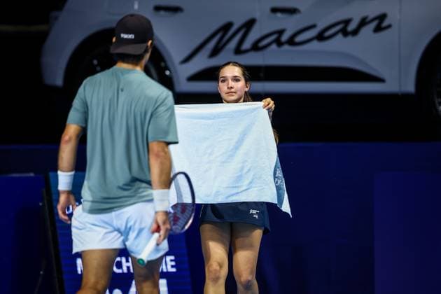 US Marcos Giron pictured during the European Open ATP, Tennis Herren tennis tournament in Brussels, on Monday 13 October 2025. This year s edition of the tournament is taking place from 12 to 19 October 2025. DAVIDxPINTENS  x136690903x