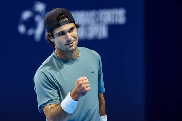 US Marcos Giron pictured during the European Open ATP, Tennis Herren tennis tournament in Brussels, on Monday 13 October 2025. This year s edition of the tournament is taking place from 12 to 19 October 2025. DAVIDxPINTENS  x136691148x