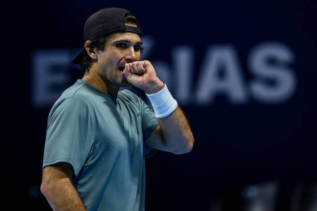 US Marcos Giron pictured during the European Open ATP, Tennis Herren tennis tournament in Brussels, on Monday 13 October 2025. This year s edition of the tournament is taking place from 12 to 19 October 2025. DAVIDxPINTENS  x136691229x
