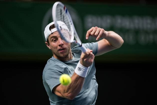 251013 Tallon Griekspoor of the Netherlands competes in a men s singles tennis match during day 1 of the ATP 250 Nordic Open on October 13, 2025 in Stockholm Photo Emma Wallskog BILDBYRAN COP 320 EW0577 tennis nordic open nordic open 2024 bbeng  Copyright: EMMAxWALLSKOG BB251013EW025