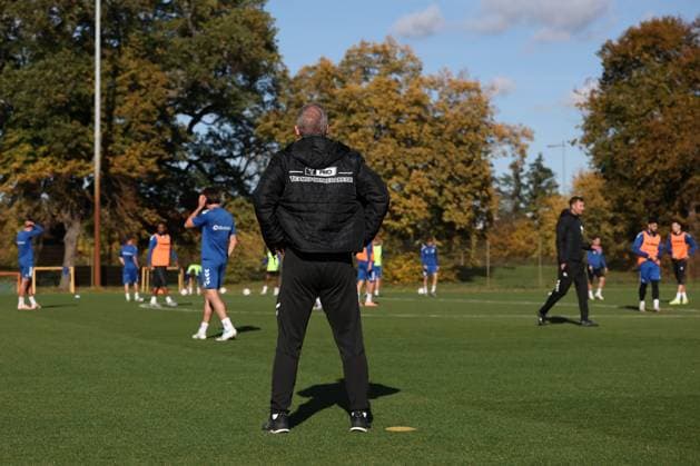 Coach Petrik Sander 1 FC Magdeburg 2 Soccer Bundesliga Season 2025 2026 Training 1 FC Magdeburg at the Avnet Arena in Magdeburg Soccer,Man,Men,Germany,13 10 2025