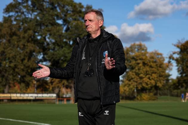 Coach Petrik Sander 1 FC Magdeburg 2 Soccer Bundesliga Season 2025 2026 Training 1 FC Magdeburg at the Avnet Arena in Magdeburg Soccer,Man,Men,Germany,13 10 2025