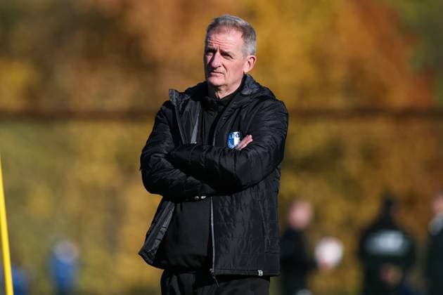 Coach Petrik Sander 1 FC Magdeburg 2 Soccer Bundesliga Season 2025 2026 Training 1 FC Magdeburg at the Avnet Arena in Magdeburg Soccer,Man,Men,Germany,13 10 2025
