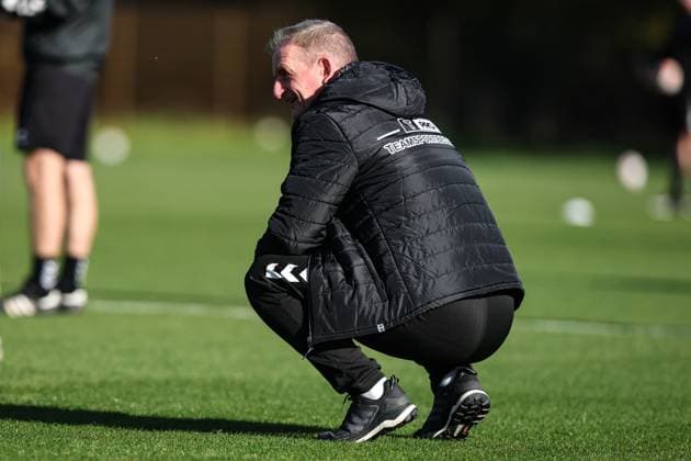Coach Petrik Sander 1 FC Magdeburg 2 Soccer Bundesliga Season 2025 2026 Training 1 FC Magdeburg at the Avnet Arena in Magdeburg Soccer,Man,Men,Germany,13 10 2025