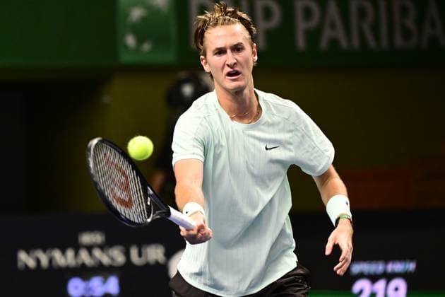 STOCKHOLM, SWEDEN 20251013 Sebastian Korda, USA, in his match against Alexei Popyrin, Australia, during the BNP Paribas Nordic Open tennis tournament at the Royal Swedish Tennis Hall STOCKHOLM SWEDEN x10030x  Copyright: xJonasxEkströmer TTx TENNIS NORDIC OPEN