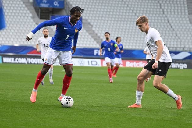 Football : 2025 UEFA European Under-21 Championship qualification -France v Estonia mathys TEL of France during the 2025 UEFA European Under-21 Championship qualification, Group C football match between France u 21 and Estonia u 21 at the Alpes stadium Grenoble on October 13, 2025  Copyright: xALLILI_MOURADx