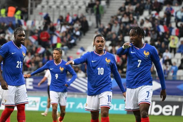 Football : 2025 UEFA European Under-21 Championship qualification -France v Estonia mathys TEL of France during the 2025 UEFA European Under-21 Championship qualification, Group C football match between France u 21 and Estonia u 21 at the Alpes stadium Grenoble on October 13, 2025  Copyright: xALLILI_MOURADx