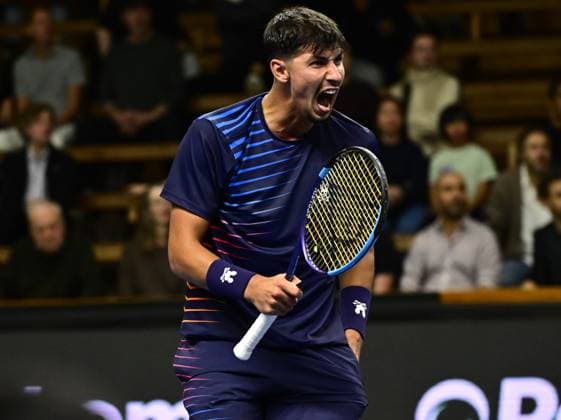STOCKHOLM, SWEDEN 20251013 Alexei Popyrin, Australia, against Sebastian Korda, USA, during the BNP Paribas Nordic Open tennis tournament at the Royal Swedish Tennis Hall STOCKHOLM SWEDEN x10030x  Copyright: xJonasxEkströmer TTx TENNIS NORDIC OPEN