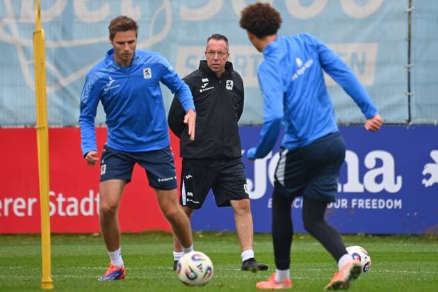 Coach Markus KAUCZINSKI 1860 , Training TSV 1860 Muenchen on 13 10 2025 Soccer 3 Liga,Season 2025 2026