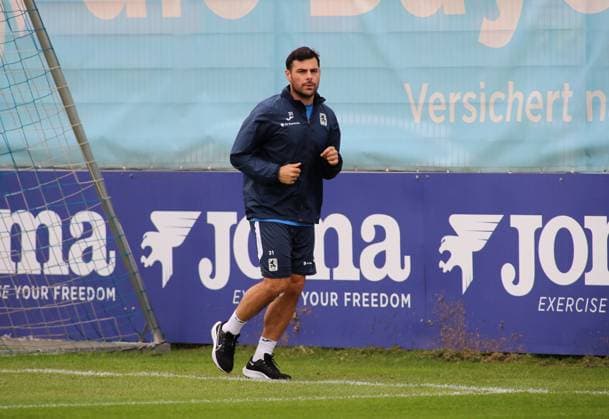 Football, Men, 3 Liga, Season 2025 2026, TSV 1860 Munich, Training Kevin Volland TSV 1860 Munich running separately, Setup