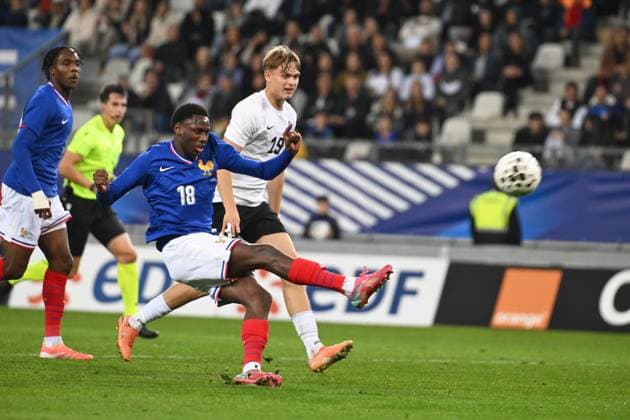 Football : 2025 UEFA European Under-21 Championship qualification -France v Estonia Djaoui CISSE of France during the 2025 UEFA European Under-21 Championship qualification, Group C football match between France u 21 and Estonia u 21 at the Alpes stadium Grenoble on October 13, 2025  Copyright: xALLILI_MOURADx
