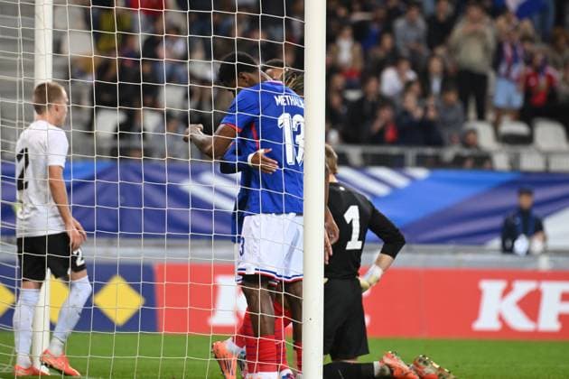 Football : 2025 UEFA European Under-21 Championship qualification -France v Estonia Wilson ODOBERT of France during the 2025 UEFA European Under-21 Championship qualification, Group C football match between France u 21 and Estonia u 21 at the Alpes stadium Grenoble on October 13, 2025  Copyright: xALLILI_MOURADx