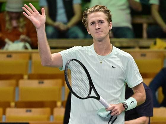 STOCKHOLM, SWEDEN 20251013 Sebastian Korda, USA, in his match against Alexei Popyrin, Australia, during the BNP Paribas Nordic Open tennis tournament at the Royal Swedish Tennis Hall STOCKHOLM SWEDEN x10030x  Copyright: xJonasxEkströmer TTx TENNIS NORDIC OPEN