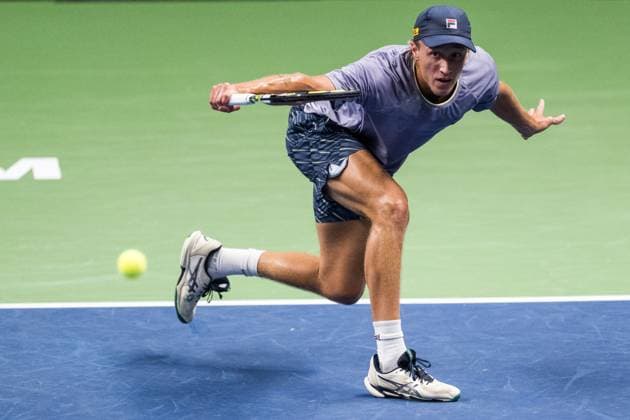 251013 Leo Borg of Sweden competes in a men s singles tennis match during day 1 of the ATP 250 Nordic Open on October 13, 2025 in Stockholm Photo Emma Wallskog BILDBYRAN COP 320 EW0577 tennis nordic open nordic open 2024 bbeng sverige sweden  Copyright: EMMAxWALLSKOG BB251013EW045