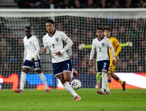 13th October 2025; Pride Park, Derby, Midlands, England; UEFA European Under 21 Championship Qualifying, England versus Andorra; Jobe Bellingham of England U21, U 21 on the ball  GodfreyxPitt