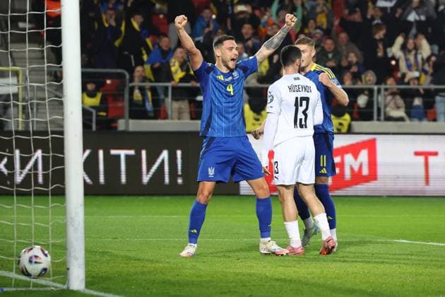 World Cup European Qualifiers Match Ukraine - Azerbaijan Oleksii Hutsulyak celebrates his goal during the football World Cup European Qualifiers match Ukraine - Azerbaijan at Cracovia Stadium in Krakow, Poland on October 13, 2025. Krakow Poland  Copyright: xJakubxPorzyckix originalFilename:porzycki-worldcup251013_npXGB.jpg