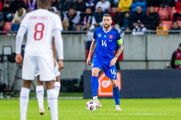 SLOVAKIA - LUXEMBOURG Milan Skriniar of Slovakia during European qualifier of World Cup 2026 football match between Slovakia and Luxembourg. City Arena, Trnava, Slovakia, October 13, 2025. Copyright: xx 080A1558
