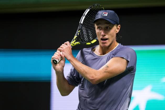 251013 Leo Borg of Sweden competes in a men s singles tennis match during day 1 of the ATP 250 Nordic Open on October 13, 2025 in Stockholm Photo Emma Wallskog BILDBYRAN COP 320 EW0577 tennis nordic open nordic open 2024 bbeng sverige sweden  Copyright: EMMAxWALLSKOG BB251013EW063