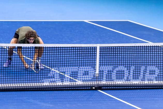 2025-10-13 BNP Paribas Fortis European Open Day One BRUSSELS, BELGIUM - OCTOBER 13: Alexander Blockx of Belgium in action during Day One of the BNP Paribas Fortis European Open at Brussels Expo on October 13, 2025 in Brussels, Belgium. (Photo by Joris Verwijst BSR Agency) Brussels Belgium Content not available for redistribution in The Netherlands directly or indirectly through any third parties. Copyright: xBSRxAgencyx