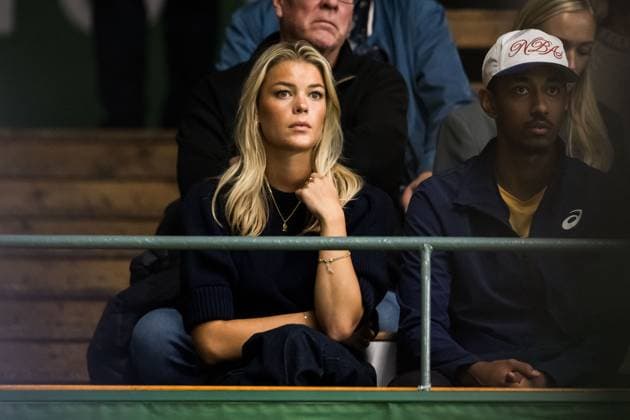 251013 Elvira Hedlund, girlfriend of Leo Borg of Sweden in the stands during a men s singles tennis match during day 1 of the ATP 250 Nordic Open on October 13, 2025 in Stockholm Photo Emma Wallskog BILDBYRAN COP 320 EW0577 tennis nordic open nordic open 2024 bbeng  Copyright: EMMAxWALLSKOG BB251013EW077