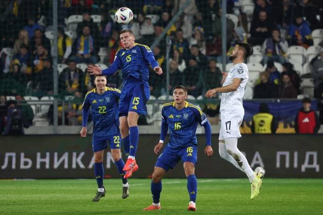 World Cup European Qualifiers Match Ukraine - Azerbaijan Olen Ocheretko during the football World Cup European Qualifiers match Ukraine - Azerbaijan at Cracovia Stadium in Krakow, Poland on October 13, 2025. Krakow Poland  Copyright: xJakubxPorzyckix originalFilename:porzycki-worldcup251013_np8pk.jpg