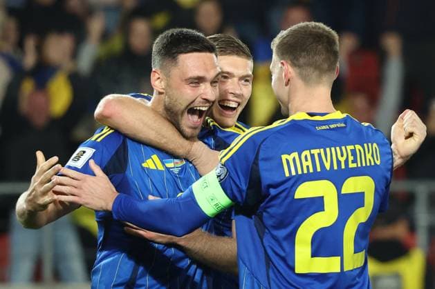 World Cup European Qualifiers Match Ukraine - Azerbaijan Oleksii Hutsulyak celebrates his goal during the football World Cup European Qualifiers match Ukraine - Azerbaijan at Cracovia Stadium in Krakow, Poland on October 13, 2025. Krakow Poland  Copyright: xJakubxPorzyckix originalFilename:porzycki-worldcup251013_npfum.jpg