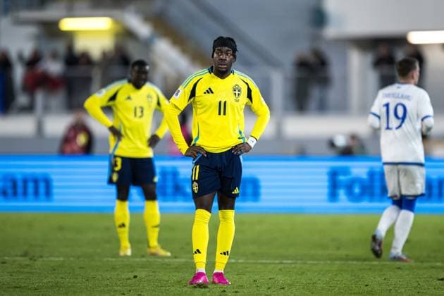 251013 Anthony Elanga of Sweden during the FIFA World Cup Qualifier football match between Sweden and Kosovo on October 13, 2025 in Gothenburg Photo Joel Marklund BILDBYRAN kod JM JM0741 bbeng fotboll football soccer fotball vm kval kval fifa world cup qualifier qualifier qualification sverige sweden sverige a kosovo  Copyright: JOELxMARKLUND BB251013JM108