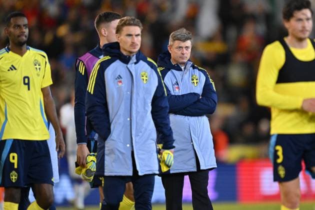 GÖTEBORG, SWEDEN 20251013 Swedens national coach Jon Dahl Tomasson after the loss in Mondays World Cup Group B qualifying match between Sweden and Kosovo at Ullevi, October 13, 2025 in Gothenburg, Sweden GÖTEBORG SWEDEN x9200x  Copyright: xBjörnxLarssonxRosvall TTx VM-KVAL SVERIGE-KOSOVO