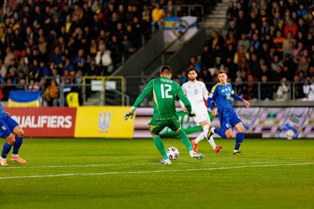 Anatoliy Trubin seen during World Cup 2026 European qualification game between national teams of Ukraine and Azerbaijan (Ernest Kolodziej Ball Raw Images) Cracow Cracovia Stadium Poland Copyright: xErnestxKolodziejx ernestkolodziej_ukraine_azarbaijan_pt2_2526-106