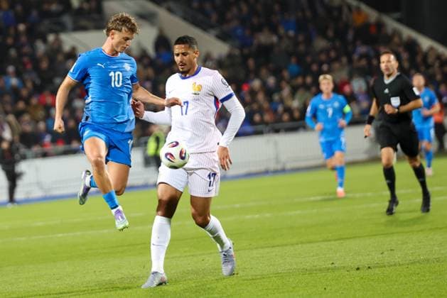 Football mens. FIFA World Cup, WM, Weltmeisterschaft, Fussball Qualifiers. Iceland - France. 13.10.25. Reykjavik, Iceland Copyright: xPawelxCx 1J8A2006