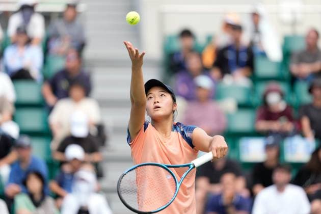 Wakana Sonobe (JPN), OCTOBER 13, 2025 - Tennis : Singles 1st Round Match at Morita Tennis Center Utsubo during Kinoshita Group Japan Open Tennis Championships 2025 in Osaka, Japan. Noxthirdxpartyxsales  aflo_306801071