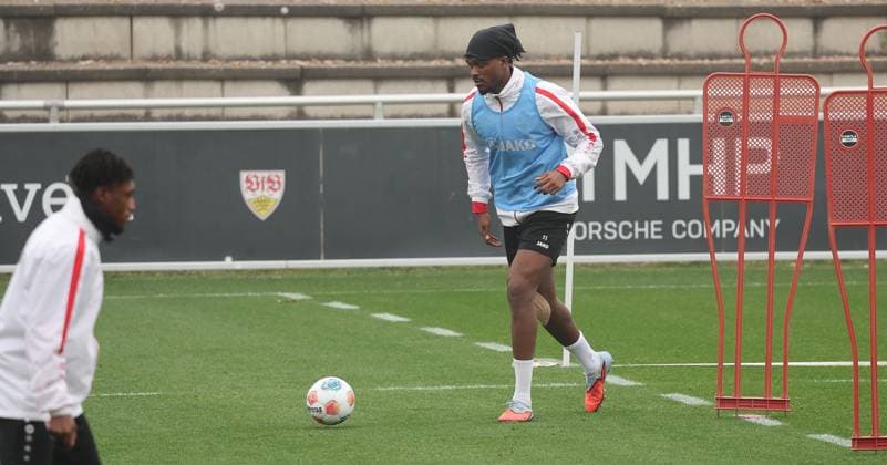 Stuttgart , Football training VfB Stuttgart , Dan Axel Zagadou