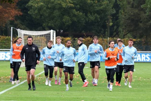 DEU, DFL, 2 FBL Hertha BSC, Training, 14 10 2025, Sportforum, Berlin, DEU, DFL, 2 FBL Hertha BSC, Training, im Bild Hertha Spielerkreis DFL regulations prohibit any use of Photographs as image sequences and or quasi video nordphotoxGmbHx xEngler nph00076