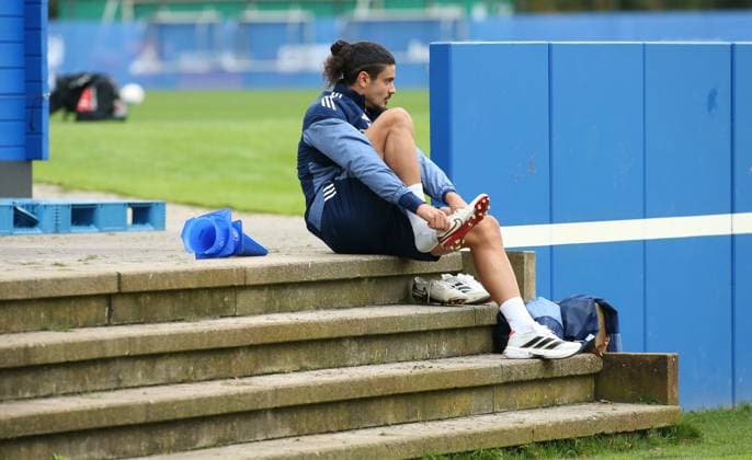 Morning training session for Bundesliga club Hamburger SV on the training pitch at the Volksparkstadion The session on Tuesday morning was the last public training session before the away game at RB Leipzig next Saturday, October 18 Guilherme Ramos Stellingen Hamburg