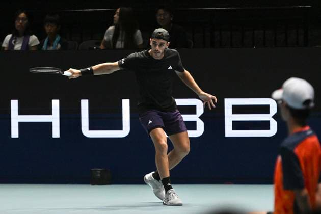 Francisco Cerundolo In Chubb UTS Hong Kong 2025 Francisco Cerundolo playing the game at Kai Tak Arena, Kai Tak Sports Park on October 14, 2025 in Hong Kong. Today Chubb UTS Hong Kong 2025 opening in Hong Kong. (Photo by Kobe Li Nexpher Images)