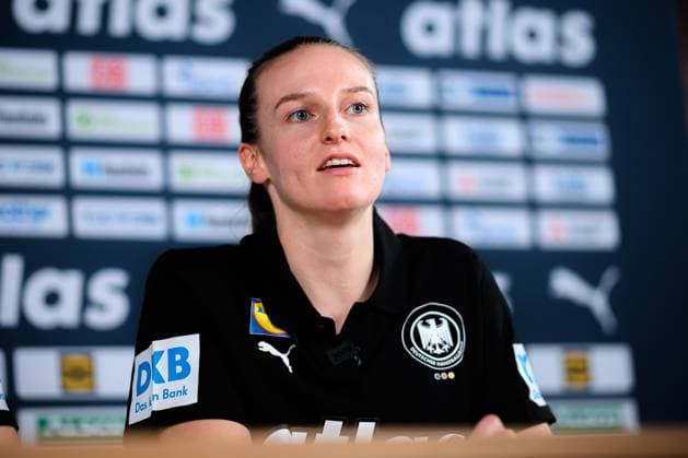 Gummersbach Handball Women Germany Media Call Julia Maidhof Germany Gummersbach Schwalbe Arena Germany