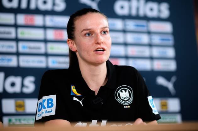 Gummersbach Handball Women Germany Media Call Julia Maidhof Germany Gummersbach Schwalbe Arena Germany