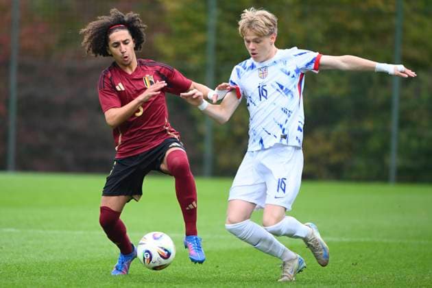 Norway v Belgium - UEFA European Under-17 Championship Qualifying Round LIEGE, BELGIUM - OCTOBER 14 : Saidi Assil defender of U17, U 17 Belgium during the UEFA European Under-17 Championship Estonia 2026 first qualifying round match group 5 between Norway and Belgium on October 14, 2025 in Liege, Belgium, 14 10 2025 Liege Belgium  Copyright: xVincentxKalutx