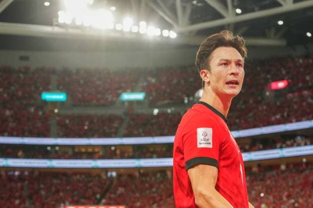AFC Asian Cup Qualifiers: Hong Kong vs Bangladesh Matthew Orr, forward of Hong Kong Football Team celebrates after a successful penalty on Bangladesh at Kai Tak Stadium during AFC Asian Cup Qualifiers match on October 14, 2025 in Hong Kong. (Photo by Zulu Lo TMHK via Nexpher Images)