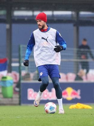 RB Leipzig Training Bundesliga Leipzig, 14 10 2025, RB Leipzig Training Center,Soccer Bundesliga , RB Leipzig Training , In the picture Romulo 40, RB Leipzig , Picture Point
