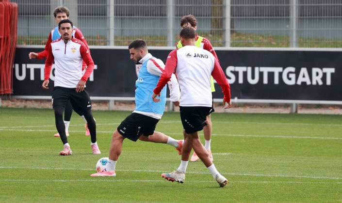 14 10 25 VfB Stuttgart Training Germany, Stuttgart, 14 10 2025, Football, Bundesliga, VfB Stuttgart Training Deniz Undav
