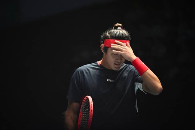Zhang Zhizhen In Chubb UTS Hong Kong 2025 Zhang Zhizhen playing the game at Kai Tak Arena, Kai Tak Sports Park on October 14, 2025 in Hong Kong. Today Chubb UTS Hong Kong 2025 opening in Hong Kong. (Photo by Kobe Li Nexpher Images)