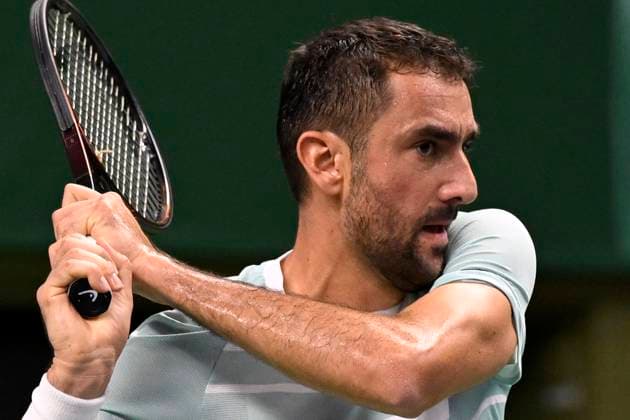STOCKHOLM, SWEDEN 20251014 Marin Cilic, Croatia, in his match against Nicolai Budkov Kjaer, Norway, during the BNP Paribas Nordic Open tennis tournament at the Royal Swedish Tennis Hall STOCKHOLM SWEDEN x10080x  Copyright: xFredrikxSandberg TTx TENNIS NORDIC OPEN