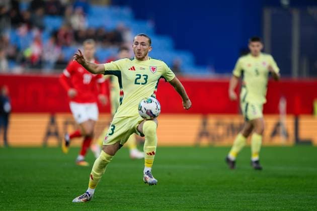 SOCCER - UEFA U21, U 21 EURO quali, AUT vs WAL LINZ,AUSTRIA,14.OCT.25 - SOCCER - UEFA European Under-21 Championship 2026, qualifiers, OEFB under-21 international match, Länderspiel, Nationalmannschaft Austria vs Wales. Image shows Archie Harris (WAL).  GEPAxpictures xChristianxMoser