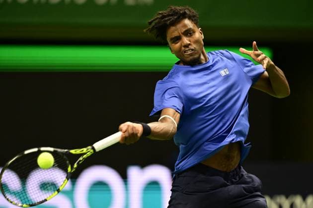 STOCKHOLM, SWEDEN 20251014 Elias Ymer in his match against Mikael Ymer during the BNP Paribas Nordic Open tennis tournament at Kungliga tennishallen STOCKHOLM SWEDEN x10030x  Copyright: xJonasxEkströmer TTx TENNIS NORDIC OPEN