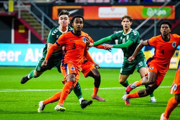 International friendlies: The Netherlands U21, U 21 v Lithuania U21 Emmen - Marvin Young of The Netherlands U21 during the a friendly match. The match is set between The Netherlands U21 and Lithuania U21 at De Oude Meerdijk on 14 October 2025 in Emmen, The Netherlands. (VK Sportphoto Yannick Verhoeven) Copyright: xYannickxVerhoevenx