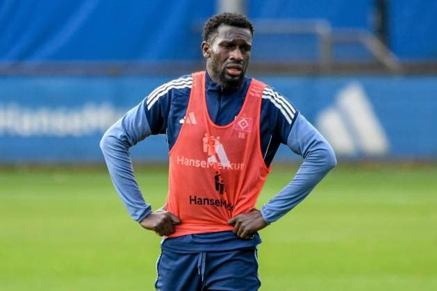 Bakery Jatta HSV Germany , Hamburg , Volksparkstadion , Training ground soccer , 1 Bundesliga , Training of Hamburger SV