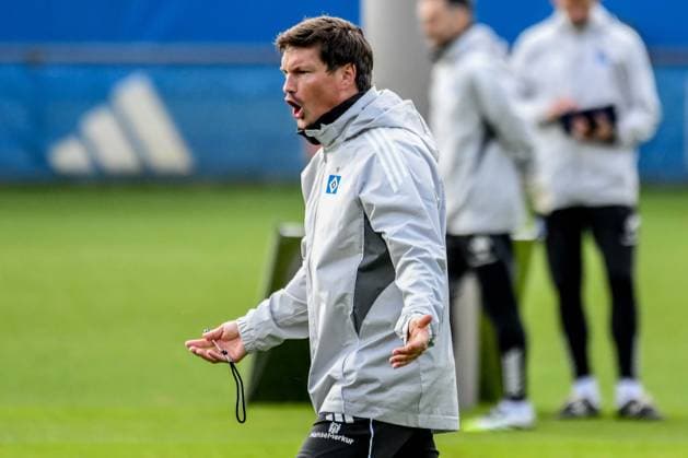 Coach Merlin Polzin HSV Germany , Hamburg , Volksparkstadion , Training ground soccer , 1 Bundesliga , Training of Hamburger SV