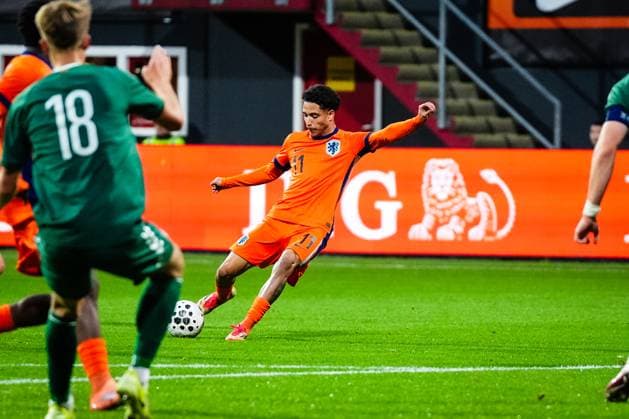 International friendlies: The Netherlands U21, U 21 v Lithuania U21 Emmen - Ro-Angelo Daal of The Netherlands U21 during the a friendly match. The match is set between The Netherlands U21 and Lithuania U21 at De Oude Meerdijk on 14 October 2025 in Emmen, The Netherlands. (VK Sportphoto Yannick Verhoeven) Copyright: xYannickxVerhoevenx